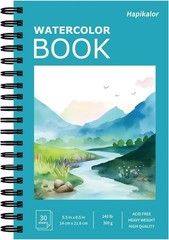 Kids Watercolor Journal 5.5×8.5″ – Affordable 140lb Textured Sketch Paper