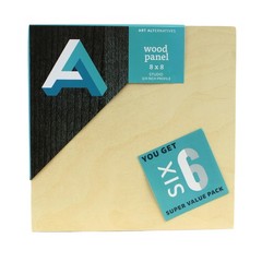 6 PCS Classic Wood Panel Studio 0.75 Inch Profile 8×8 Inch Value Pack