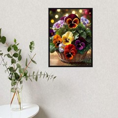 Flowers Diamond Art Kits for Adults,Round Full Drill 5D Diamond Painting Kits fo