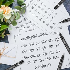 Calligraphy Pen,6 Size Calligraphy Pens for Writing,Brush Pens Calligraphy Se…