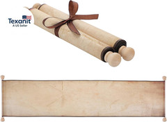 1 Pcs Blank Scroll Paper with Wood Rods for Naughty or Nice List, Writing, Weddi