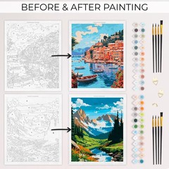 Beautiful Paint By Number Kit for Adults – Relaxing & Beginner-Friendly Paint…