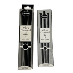Coates Willow Charcoal Sticks Bundle 4-Extra Thick & 3-Thick Art Set England NIB