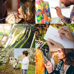 Versatile 60-Piece Paint Brush Set: Round & Flat Brushes for All Art Styles