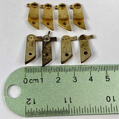 8 Balance Cocks Bridge Pocket Watch Part Steampunk Watchmaker Lot Gold Vintage