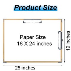 1 PCS 18×24 Inch Drawing Board Double Clip Hardware Corner Guard Art Clipboard
