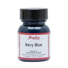 Angelus Acrylic Leather Paint Water Resistant Navy Blue – 1 Fl.OZ