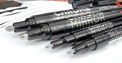 ArtShip Design 4 Chrome Mirror Paint Pens Double Pack of Both Extra Fine & Me…