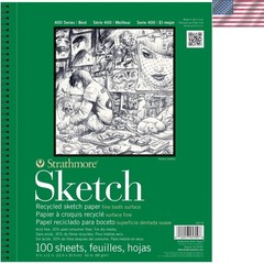 457-5 400 Series Recycled Sketch Pad, 5.5″x8.5″ Wire Bound, 100 Sheets STR-457-5