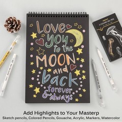 HNIHUY Gold Silver White Gel Pens 1 mm, 0.8 mm Extra Fine Point Opaque Archiv…