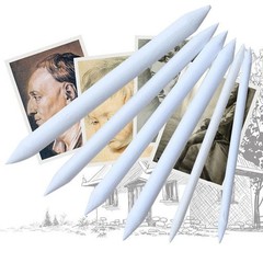 18Pcs Stumps Pencil White for Drawing Blending Smooth Pastels Charcoals Graphite
