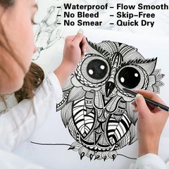 Archival Quality 8-Piece Fineliner Ink Pen Set for Sketching and Writing