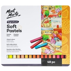 Soft Pastels in Tin Box Signature 48pc, 48 Assorted Colors, Vibrant Pastel St…