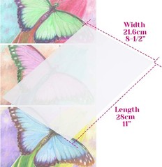 Vellum Paper, Cridoz 50 Sheets Transparent Paper 8.5 x 11 Translucent