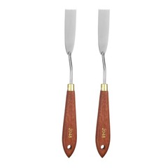 2pcs Painting Palette Knife 2.68″ x 0.67″ Stainless Steel Flat Blade