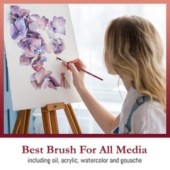 Velvetouch Series 3950 – 5pc Professional Paint Brushes for Acrylic Painting …