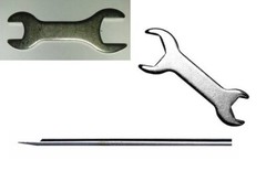 Paasche V-54 Reamer and V-62 Hexagon Wrench and V-62 Standard Wrench F, V, VSR90