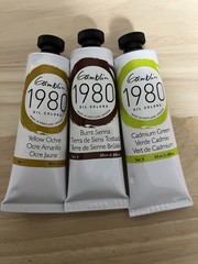 Gamblin 1980 Oil Colors Lot Of 3 Paint Tubes 37ml