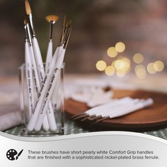 Silver Brush UMS-2455S Ultra Mini Ultimate Round Short Handle Brush Set, 4 Pe…
