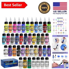Versatile 36 Color Airbrush Paint Set with 4 Thinners for Indoor & Outdoor Use