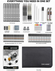 73PCS Advanced Art Supplies Drawing Kit with Fineliner Pens, Mechanical Pencils,