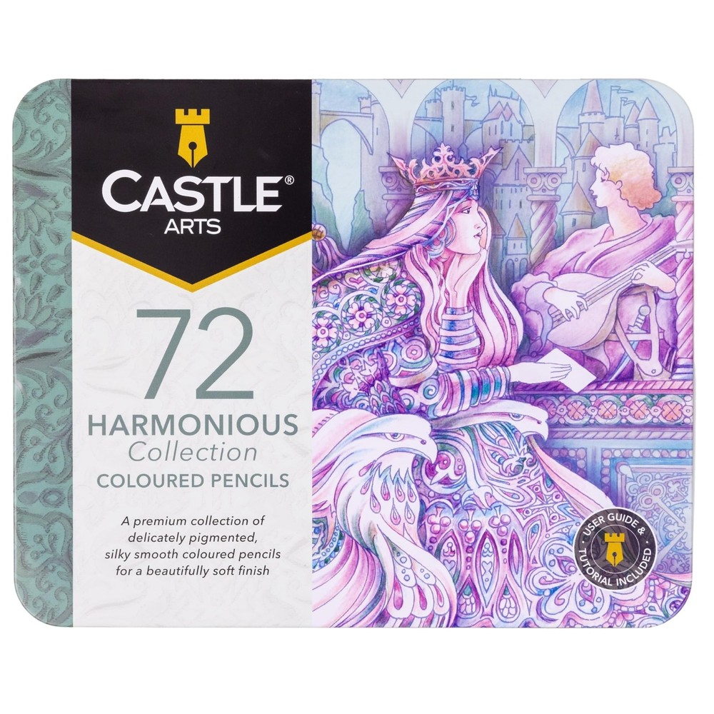 Harmonious Colored Pencil Set | 72 Muted, Wax-Based Soft Core Coloring Pencil…