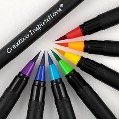p5 Creative Inspirations 48+ Watercolor Brush Pen Set Water/Dye Based