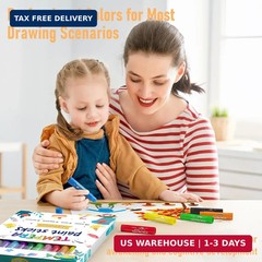 JUPITEARTH Paint Sticks for Kids 36 Colors, Quick Drying, Smooth, Non-Toxic and