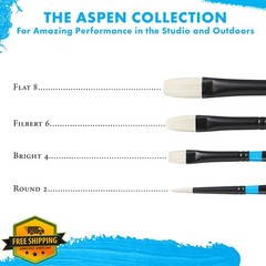 Princeton Aspen Synthetic Brush Set 4pc