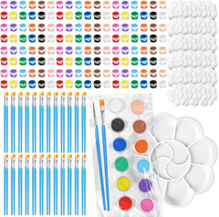 288 Pcs/72 Set Mini Paint Set for Kids Bulk, Back to School 12 Colors Washable P