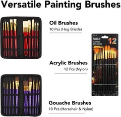 ESRICH 141PCS Deluxe Artist Painting Set Easel Canvas Paints