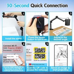 Art Projector for Tracing, Drawing Projector Smart Art Sketcher 1280*720 on Wall