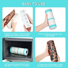 Sublimation Blanks Silicone Bands for Sublimation Tumbler Heat Resistant Glov…
