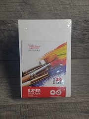 Artlicious Canvases for Painting Pack of 24-4 x 6 Inch Blank White Canvas Boards