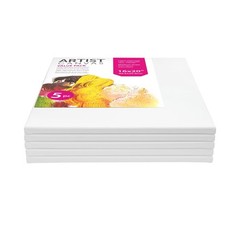 Academic Stretched Canvas 16″x20″ 5 Pieces 100% Cotton Acid-Free for Beginners