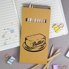 12 x ‘Butter on Plate’ Long 178mm Coloured Pencils / Pencil Set (PE00098423)
