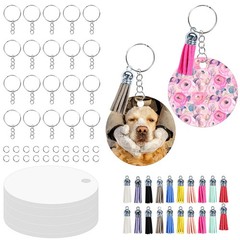 240 Pcs Round Sublimation Keychain Blanks – Double-Sided Heat Transfer metal