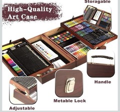 KINSPORY 168-Pack Art Supplies, Deluxe Wooden Artistic Art Set Crafts