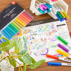 Permanent Marker, 30 Colors Ultra Fine Point, Assorted Colors, Works on Plastic,