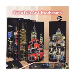 Scratch Art Rainbow Painting Bookmarks Set-Creative Arts and Crafts… Fast Ship