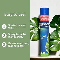 Chrysal Leafshine 25oz aerosol Bonus Size 25% More from Holland Formely