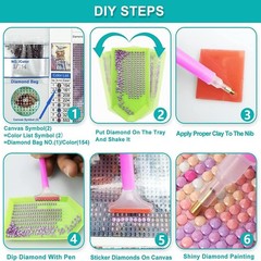 Magical Library Diamond Painting Kits for Adults Beginners, 5D Full Round Drill