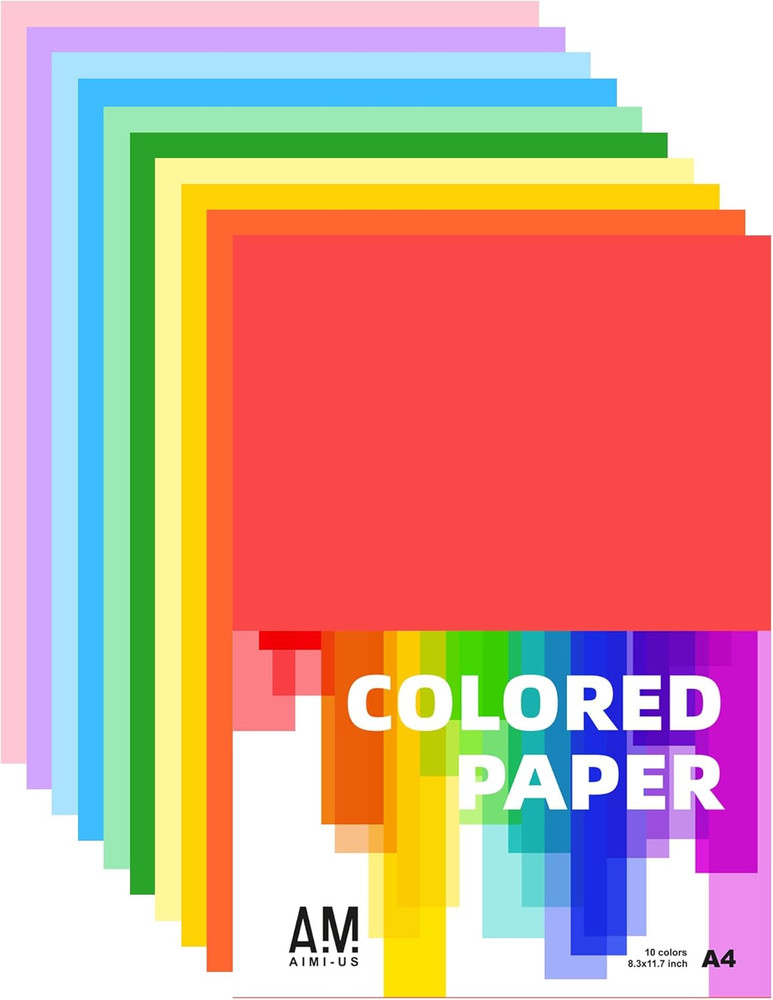 Assorted Colors Bulk for School Supplies A4 Copy Paper Construction Paper Classr