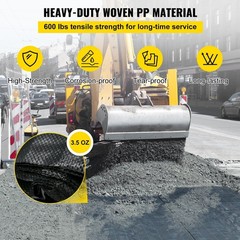 600lb 12.5x30ft black woven polypropylene geotextile fabric 3.5oz