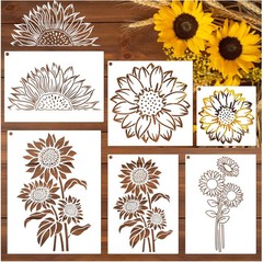Large Sunflower Stencils Painting on Wood Wall 14.5 X 11 inch Paint for Kids Adu