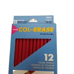 Sanford Col-Erase Erasable Colored Pencils Carmine Red 12 Pack Vintage USA Made