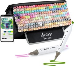 240 Colors Alcohol Markers with Free App Dual Tip Art Marker with Kickstand