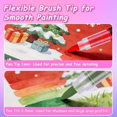 48 Colors Acrylic Paint Markers Brush Tip, Water-Based Acrylic Colored Paint …