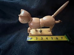 Articulated Wooden Cat/Kitten Artist Posable Jointed Model Mannequin