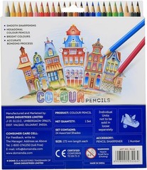 Color Pencil Set 24 Shades Multicolor Natural Pigments for Drawing Coloring